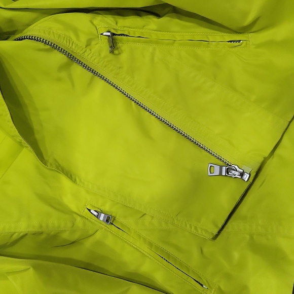 EUC Ellen Tracy women's lime green windbreaker athletic athleisure jacket, M - Picture 12 of 15